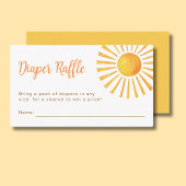 Sunshine Diaper Raffle Baby shower Informatiekaartje