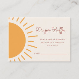 Sunshine Diaper Raffle | Boho Sunshine Informatiekaartje