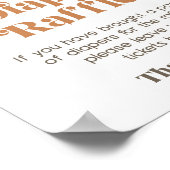 Sunshine Diaper Raffle Game Boho Retro Sun Sign Poster (Hoek)