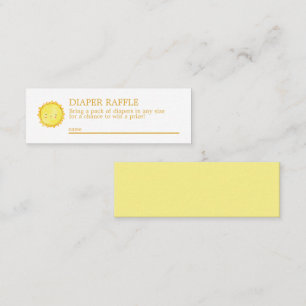 Sunshine Diaper Raffle Mini Enclosure Kaart Mini Visitekaartje
