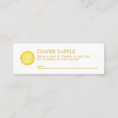 Sunshine Diaper Raffle Mini Enclosure Kaart Visitekaartje (Voorkant)