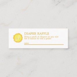 Sunshine Diaper Raffle Mini Enclosure Kaart Visitekaartje