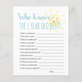 Sunshine die 1yo Beste 1st Birthday Game kent