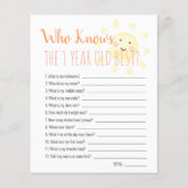 Sunshine die 1yo Beste 1st Birthday Game kent (Voorkant)