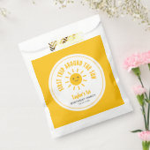 Sunshine eerste reis rond de zon 1e verjaardag bedankzakje (Gezegeld)