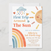 Sunshine eerste reis rond de zon 1e verjaardag kaart (Voorkant)