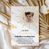 Sunshine eerste reis rond zon verjaardagsuitnodigi kaart