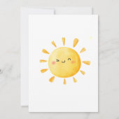 Sunshine Eerste Verjaardag Party Rustiek Kinder Kaart (Achterkant)