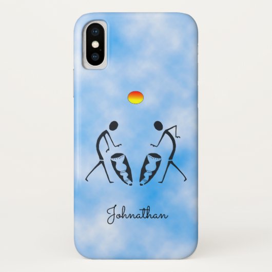 Sunshine en Afrikaanse Drumming iPhone / iPad-hoes Case-Mate iPhone Case (Achterkant)