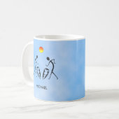 Sunshine en Afrikaanse Drumming iPhone / iPad-hoes Koffiemok (Voorkant links)