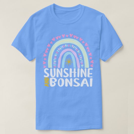 Sunshine en Bonsai Schattigee Regenboog Gift voor  T-shirt (Design voorkant)