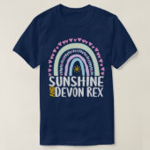 Sunshine en Devon Rex Schattigee Regenboog Gift vo T-shirt (Design voorkant)