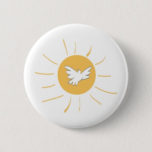 Sunshine en Dove Ronde Button 5,7 Cm (Voorkant)