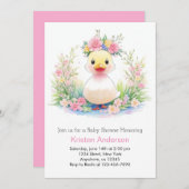 Sunshine en Ducklings Meisje Baby shower Kaart (Voorkant / Achterkant)