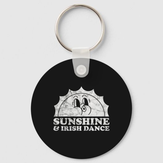Sunshine en Irish Dance Retro  Sun Irish D Sleutelhanger (Voorkant)