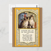 Sunshine en Joy op jouw verjaardag,  Briefkaart (Voorkant / Achterkant)