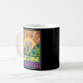 Sunshine en koffie jaren 70 Psychedelic Koffiemok (Voorkant links)