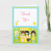 Sunshine en Lemonade Birthday Dank je Bedankkaart (Voorkant)
