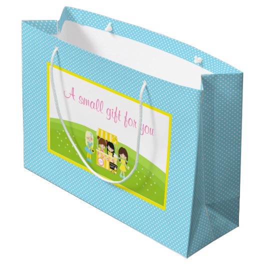 Sunshine en limonade verjaardagsfeestje groot cadeauzakje (Achterkant Gekanteld)