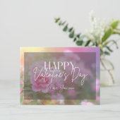 Sunshine en Pink Roses Happy Valentijnsdag Kaart (Staand voorkant)