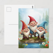 Sunshine en Rain Gnomes Briefkaart (Voorkant / Achterkant)