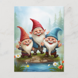 Sunshine en Rain Gnomes Briefkaart