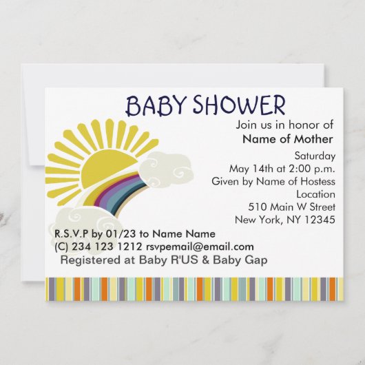 Sunshine en Rainbow Kaart (Voorkant)