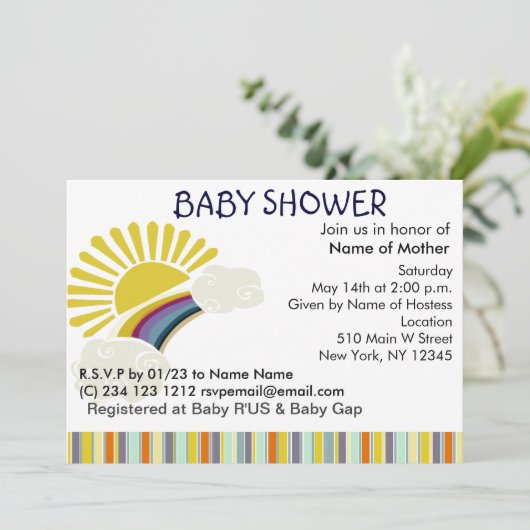 Sunshine en Rainbow Kaart (Staand voorkant)