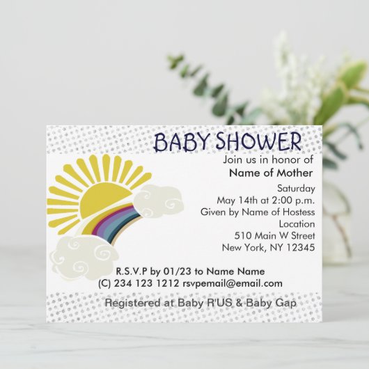 Sunshine en Rainbow Kaart (Staand voorkant)