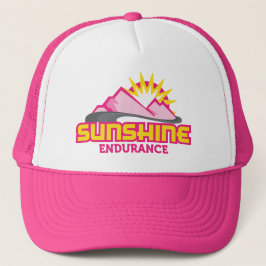 Sunshine Endurance Pink Logo Retro Trucker Hat Trucker Pet