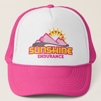 Sunshine Endurance Pink Logo Retro Trucker Hat Trucker Pet