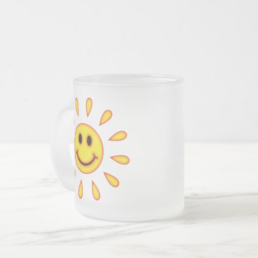 Sunshine Face Matglas Koffiemok (Voorkant links)