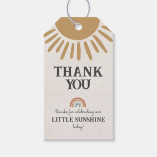Sunshine Favor Tag voor Verjaardag of baby shower Cadeaulabel