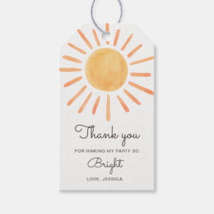Sunshine Favor Tags Summer Boho Sun Birthday Cadeaulabel