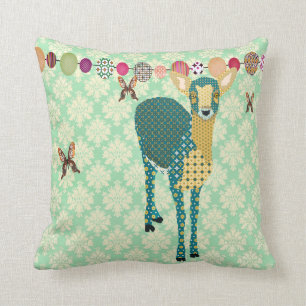 Sunshine Fawn & Goldstof Butterflies Mint Julep Da Kussen