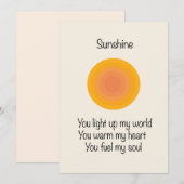 Sunshine Feestdagenkaart (Voorkant / Achterkant)