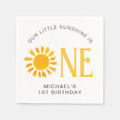 Sunshine First Birthday Servet (Voorkant)