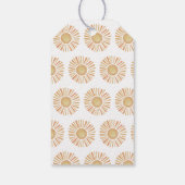 Sunshine First Trip rond Sun One Birthday Party Cadeaulabel (Achterkant)