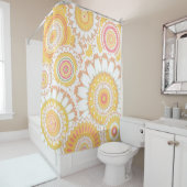 Sunshine Floral Mandalas Douchegordijn (In situ)