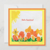 Sunshine Floral Waterverf Kaart (Voorkant)
