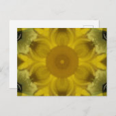 Sunshine Flower Burst Golden Briefkaart (Voorkant / Achterkant)