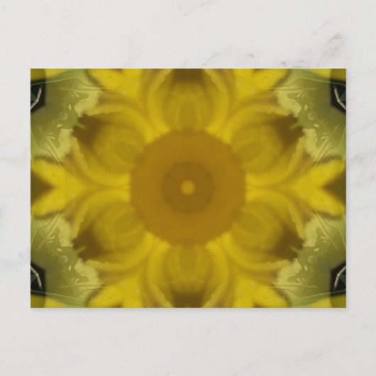 Sunshine Flower Burst Golden Briefkaart (Voorkant)