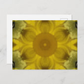 Sunshine Flower Burst Golden Briefkaart (Voorkant / Achterkant)