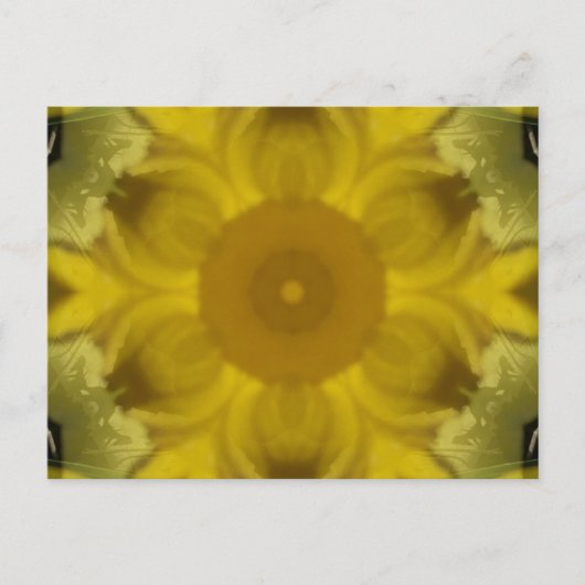 Sunshine Flower Burst Golden Briefkaart (Voorkant)