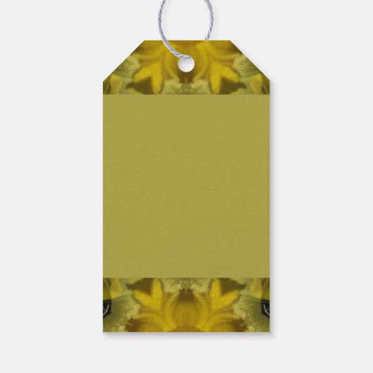 Sunshine Flower Burst Golden Cadeaulabel (Achterkant)