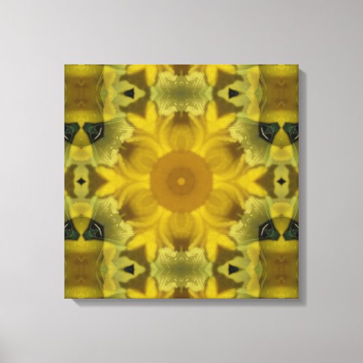 Sunshine Flower Burst Golden Canvas Afdruk (Voorkant)