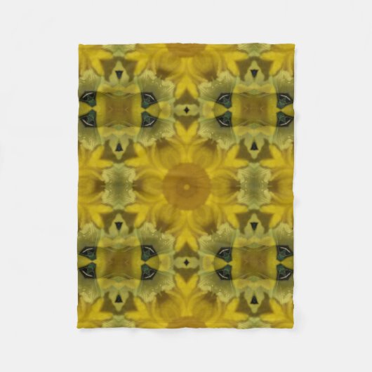 Sunshine Flower Burst Golden Fleece Deken (Voorkant)