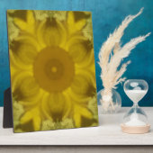 Sunshine Flower Burst Golden Fotoplaat (Zijkant)