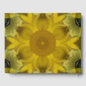 Sunshine Flower Burst Golden Gastenboek (Achterkant)