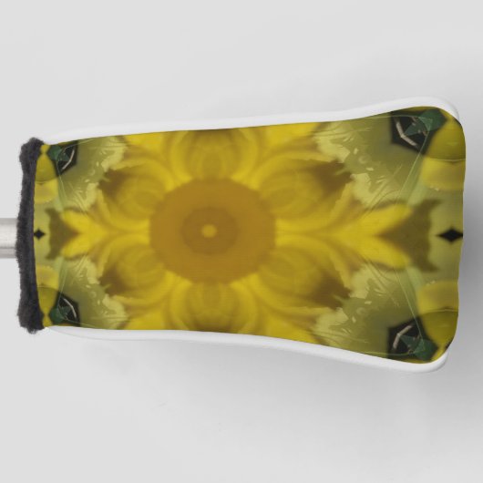 Sunshine Flower Burst Golden Golfheadcover (Voorkant)